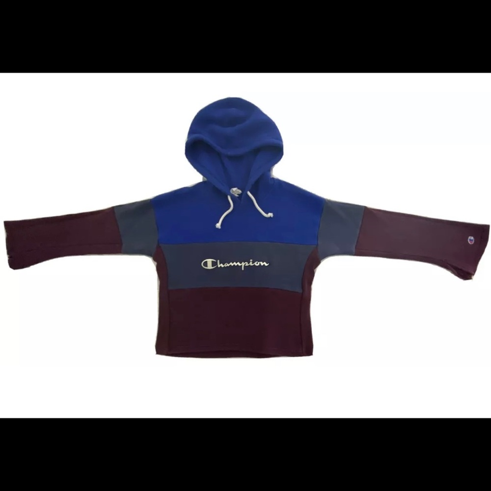 Vintage Weave Champion Hoodie Flared Split Sleeves